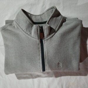 G. H. Bass Co. Men's 1/4 Zip Long Sleeve Pullover Sweatshirt L Gray